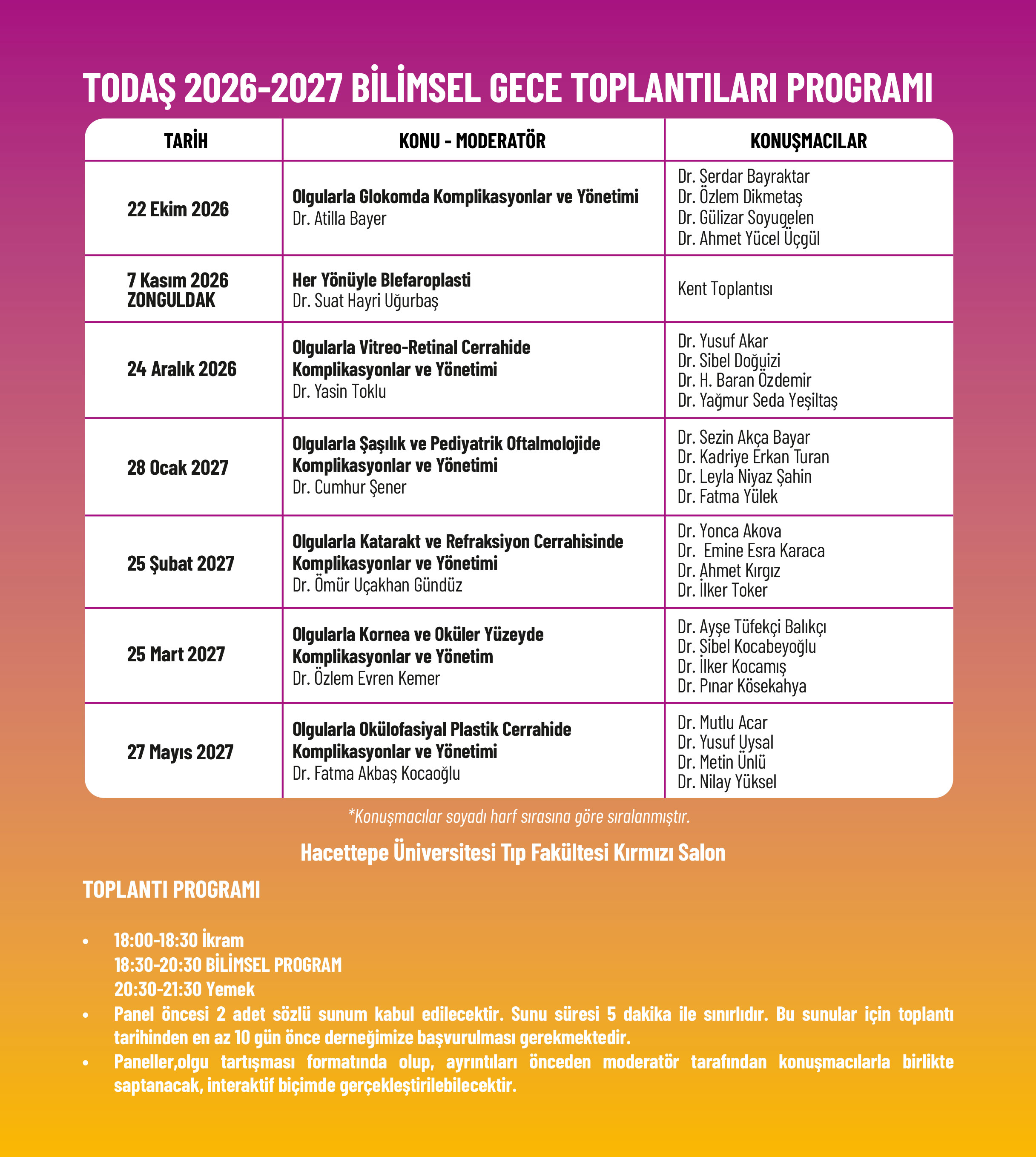 TODA� 2026-2027 Bilimsel Gece Toplant�lar� Program� - Sayfa 2